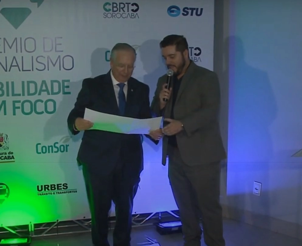 Jornalismo da TV Sorocaba ganham prêmio de mobilidade urbana