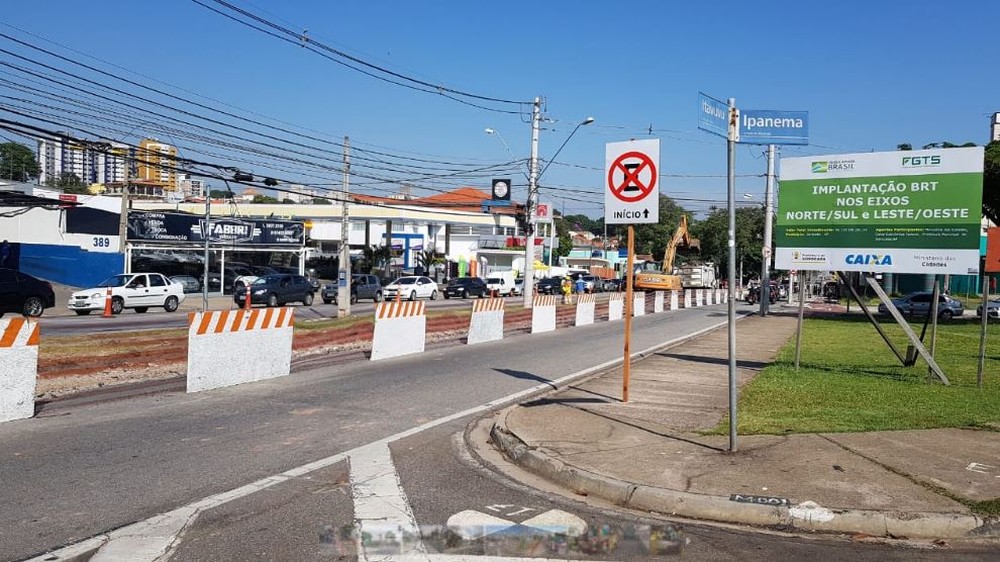 Obras do BRT seguem normalmente em Sorocaba durante a quarentena